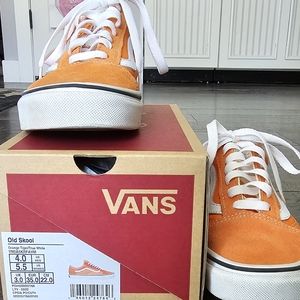 Orange Tiger/ True White Vans